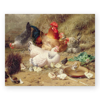hens-roosting-with-their-chickens-art-print_Featured