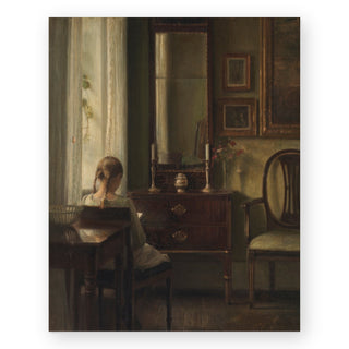 interior-with-a-girl-reading-carl-holsoe-art-print_Featured