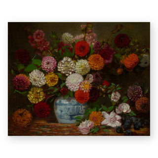 still-life-with-dahlias-zinnias-hollyhocks-and-plums-art-print_Featured