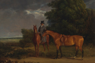 GROOM AND TWO HORSES