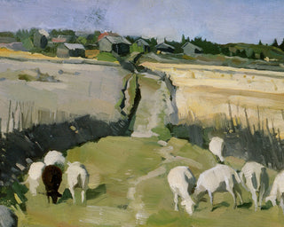 LANDSCAPE WITH SHEEP