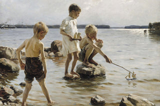 PLAYING ON THE SHORE