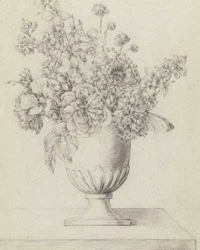 Simple flower sketch on Craiyon