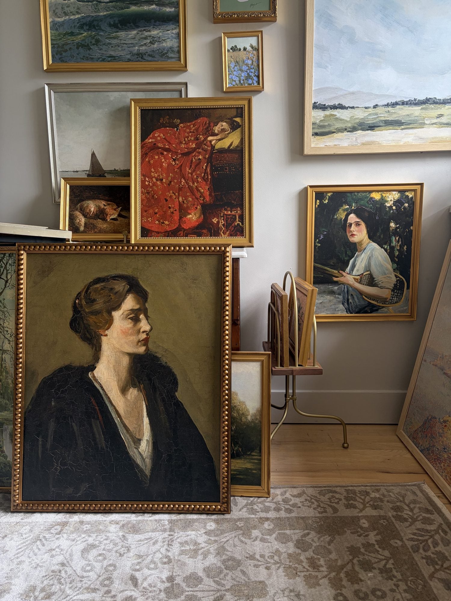 A curated gallery wall of museum-quality framed art prints
